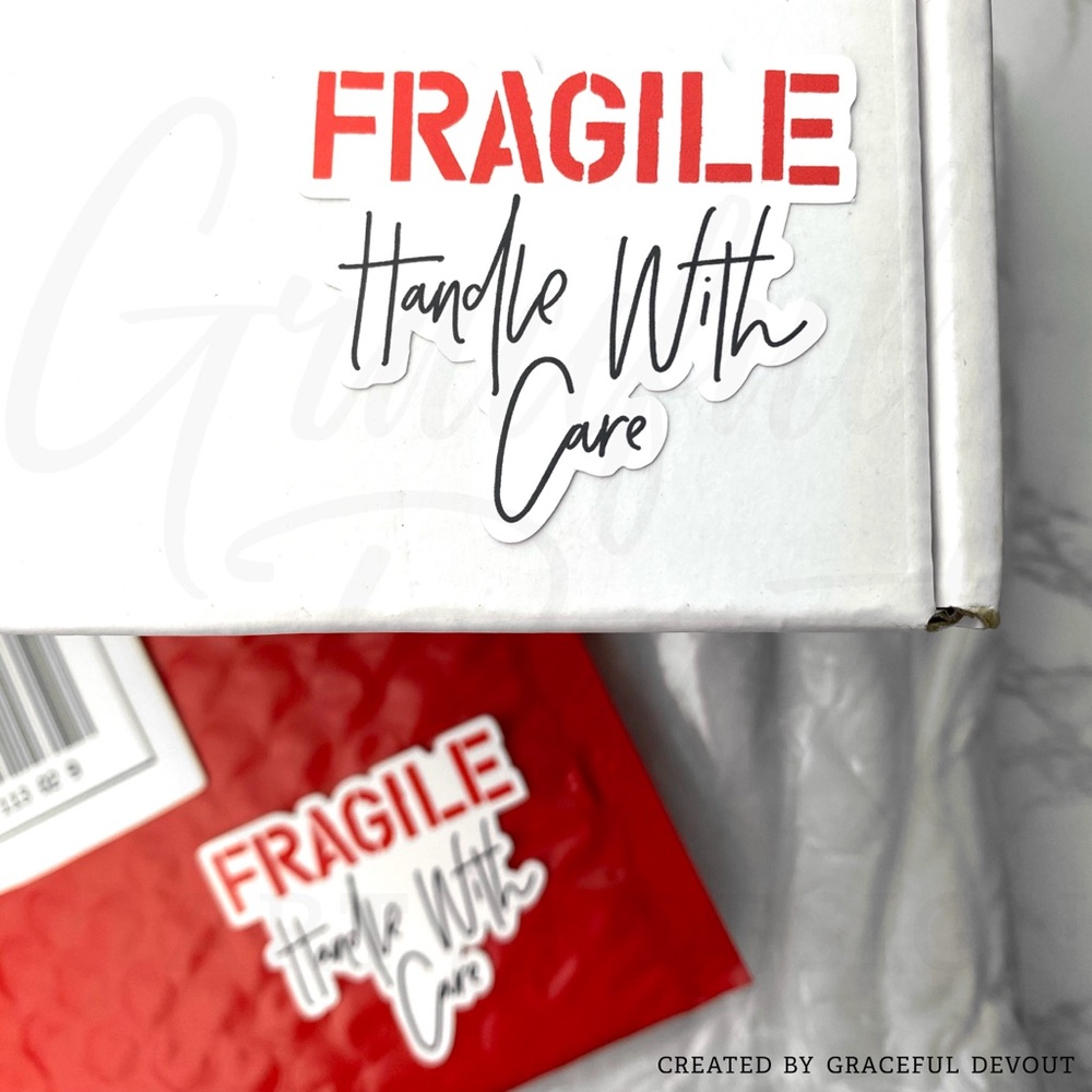 FRAGILE Handle With Care- 2" (inches) (96ct.) Stickers - Picture 5 of 6